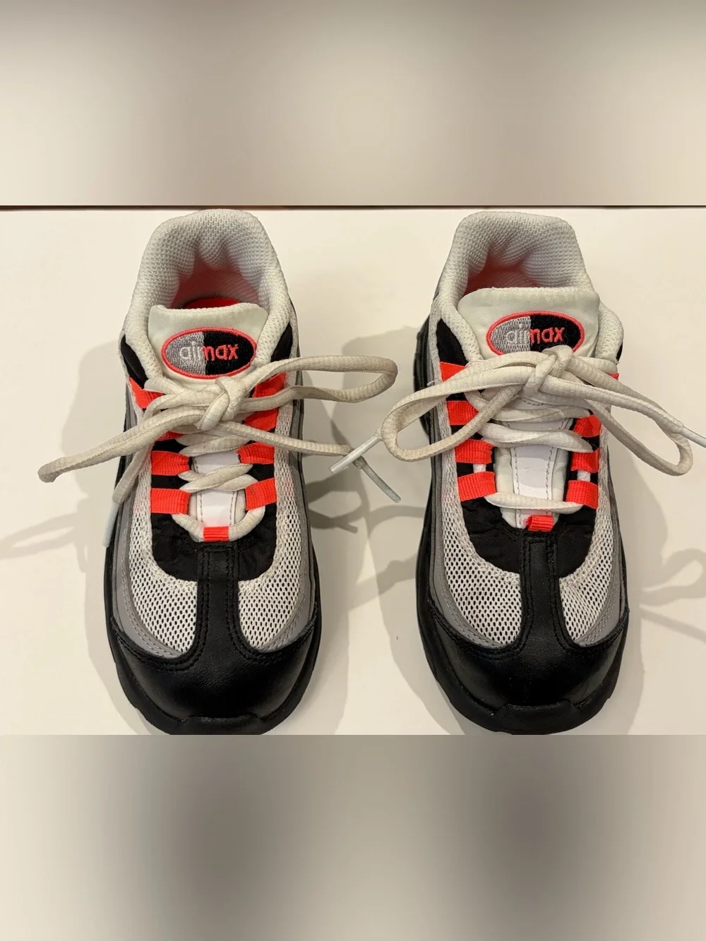 Nike Air Max '95 Toddler- Black & Solar Red